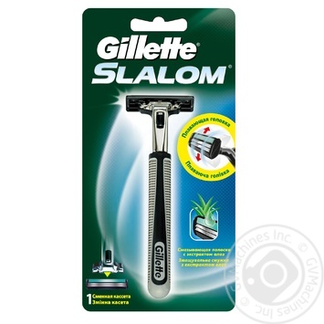 Men's Razor Gillette SLALOM with 1 Razor Blade - buy, prices for MegaMarket - photo 1
