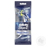 Бритви одноразові Gillette Blue II Max 4шт