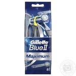 Бритвы одноразовые Gillette Blue ll Max 6шт + 2