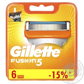 Картридж д/гоління Gillette 6 шт. Fusion купити, ціни на МегаМаркет - фото 1