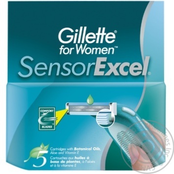 Сменные картриджи для женского бритья Sensor Excel 5шт купить, цены на МегаМаркет - фото 1