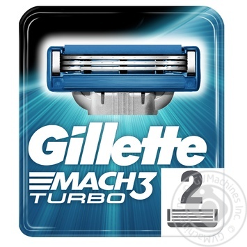 Men's Razor Blade Refills Gillette Mach 3 Turbo 2count - buy, prices for MegaMarket - photo 3