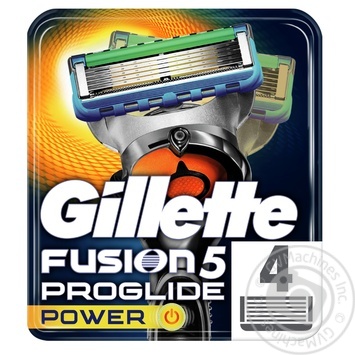 Сменные картриджи для бритья Gillette Fusion ProGlide Power 4шт купить, цены на МегаМаркет - фото 2