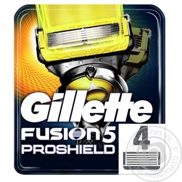 Сменные картриджи Gillette Fusion ProShield 4шт купить, цены на МегаМаркет - фото 2