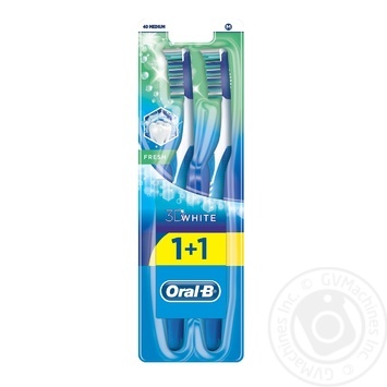 Зубная щетка Oral-B 3D White Свежесть средняя - купить, цены на Auchan - фото 1