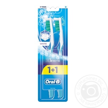 Зубная щетка Oral-B 3D White Отбеливание средняя 2шт купить, цены на МегаМаркет - фото 3