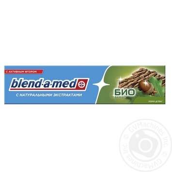 Зубна паста Blend-a-med БИО Фтор Кора Дуба 100мл купити, ціни на МегаМаркет - фото 1