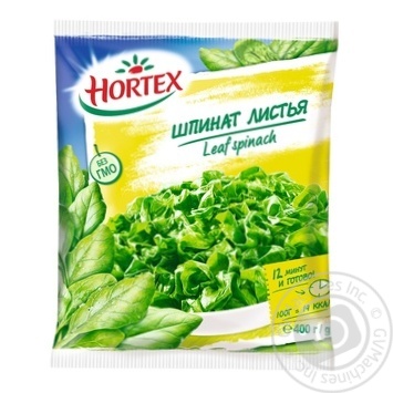 Шпинат Hortex листовий заморожений 400г - купити, ціни на МегаМаркет - фото 1