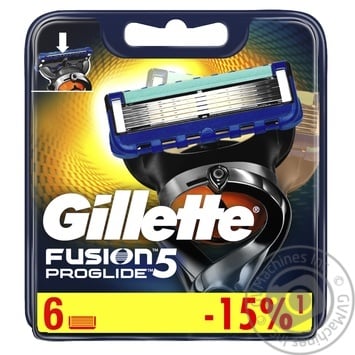 Картриджі для гоління Gillette Fusion5 Proglide змінні 6шт - купити, ціни на МегаМаркет - фото 4