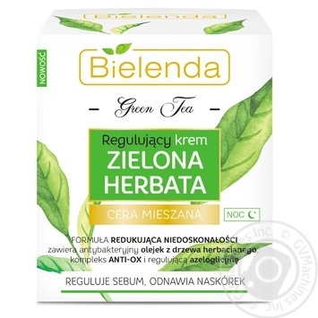 Крем для лица Bielenda Green Tea ночной 50мл - купить, цены на ULTRAMARKET - фото 1