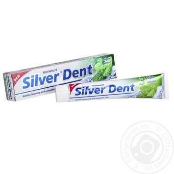 Зубна паста Silver Dent Потрійна дія 100г - купити, ціни на МегаМаркет - фото 1