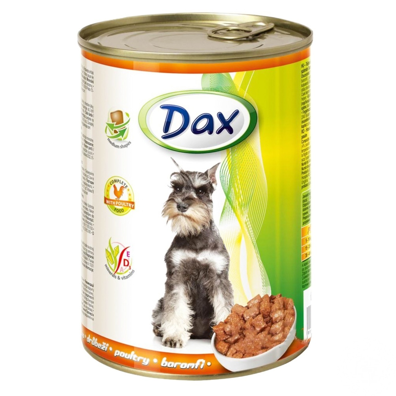 

Корм для собак Dax с птицей 415г