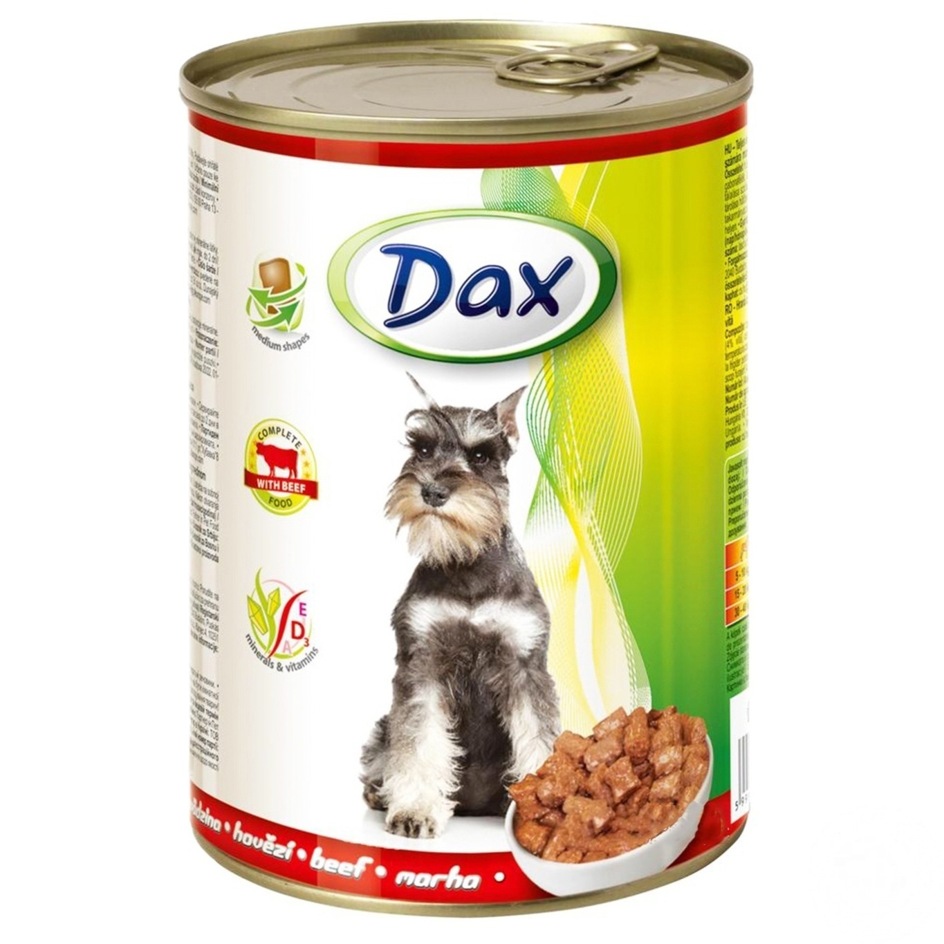 

Корм для собак Dax с говядиной 415г