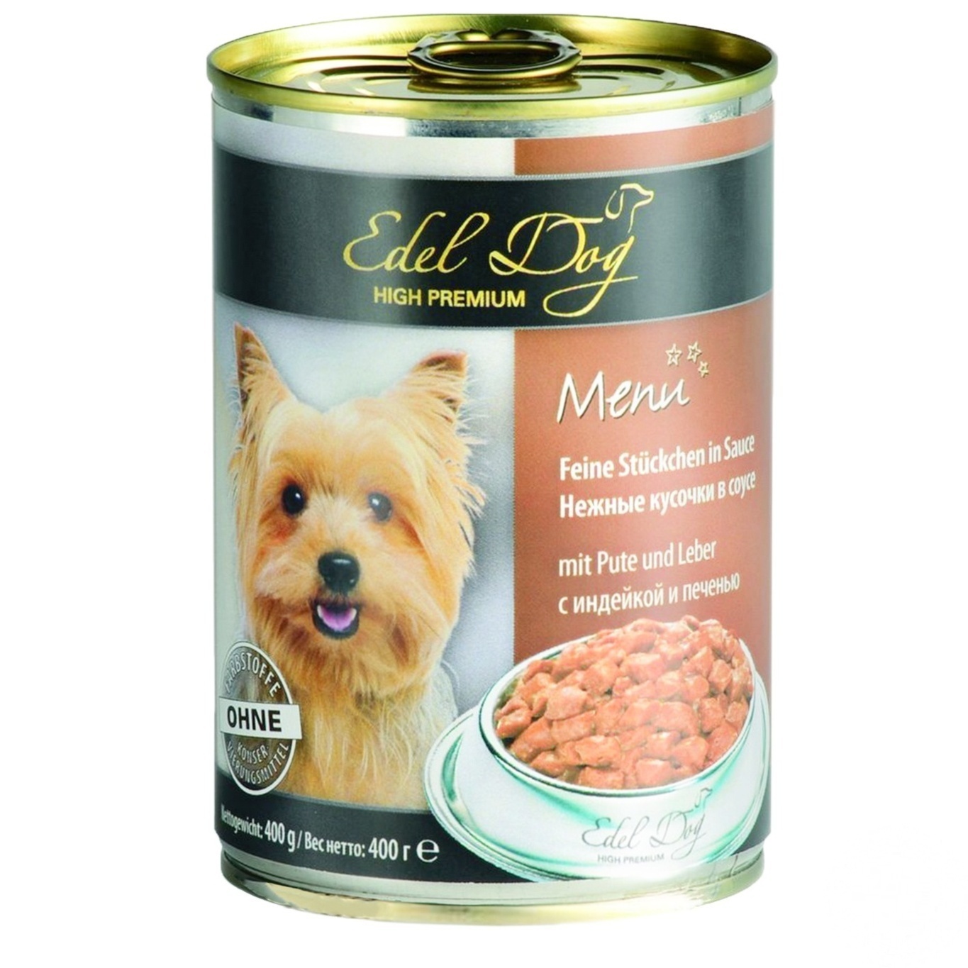 

Корм для собак Edel Dog индейка и печень в соусе 400г