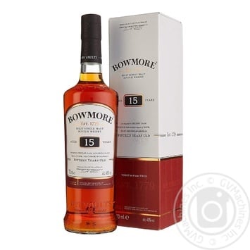 Віскі Bowmore Darkest у тубусі 43% 0,7л