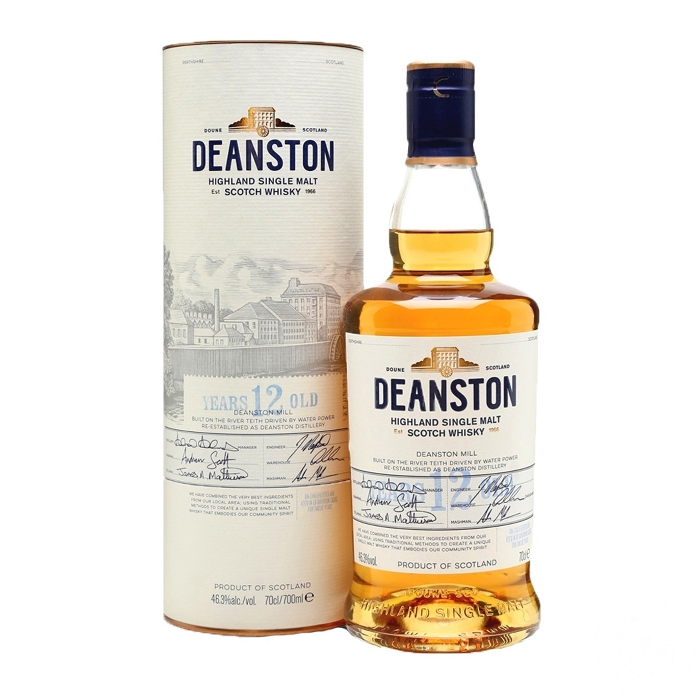 

Виски Deanston односолодовый 12 лет в тубусе 46.3% 0.7л