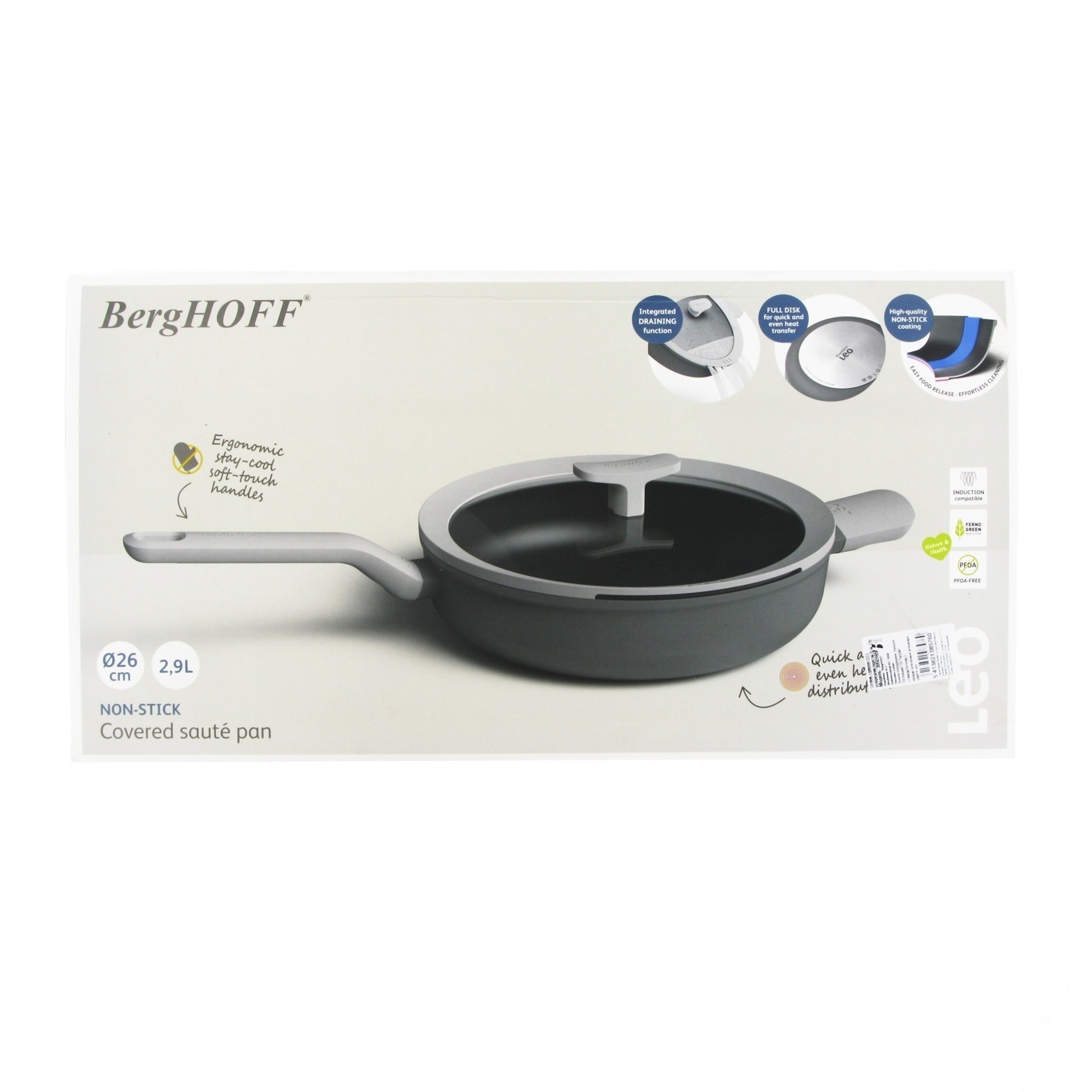 

Сотейник BergHOFF Leo с антипригарным покрытием 26см 2,9л