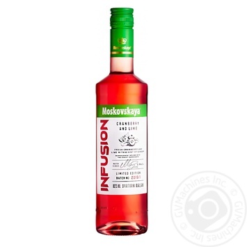 Настоянка Moskovskaya Cranberry and Lime 32% 0,5л - купити, ціни на ULTRAMARKET - фото 1