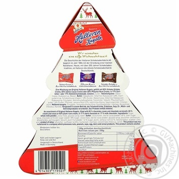 Halloren Christmas tree Chocolate Candies with Stuffing Assorted 145g - buy, prices for Vostorg - photo 2