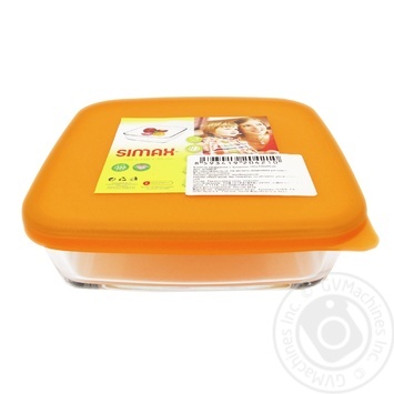 Ёмкость Simax квадратная с крышкой 150Х150Х45мм - купить, цены на - фото 1