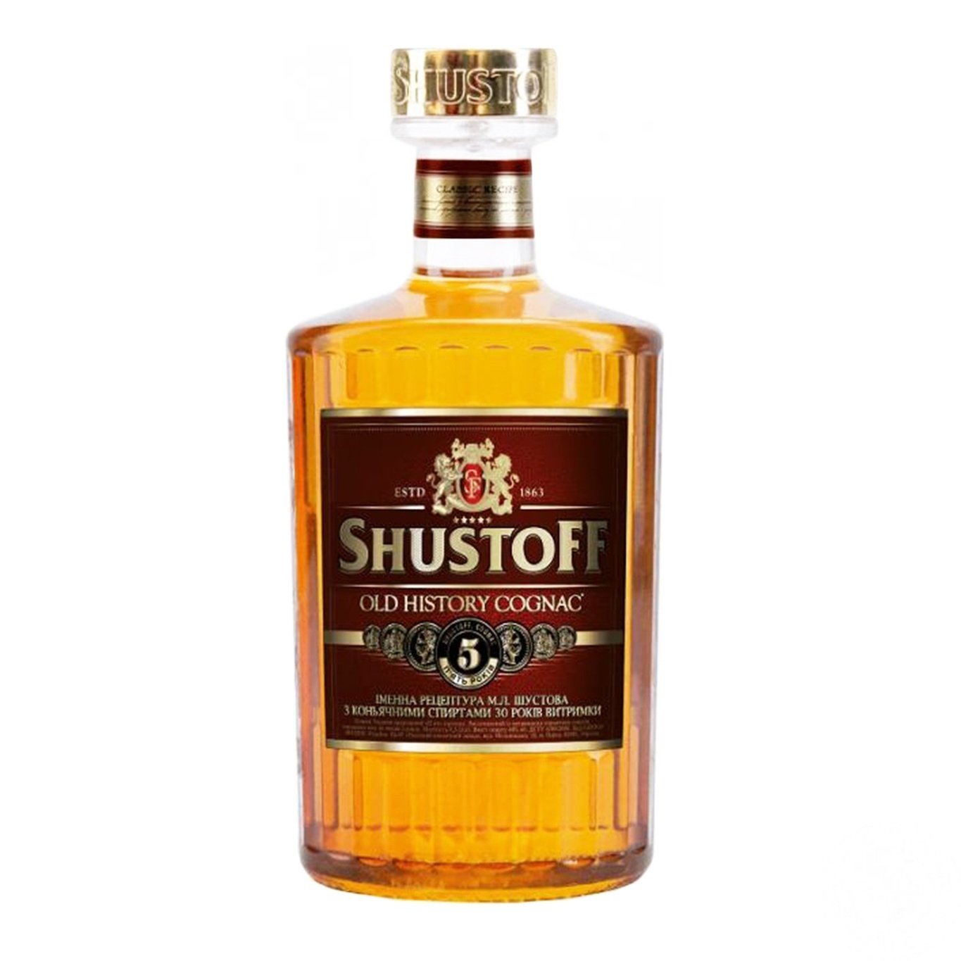 

Коньяк Shustoff Old history cognac 5* 40% 0,5л