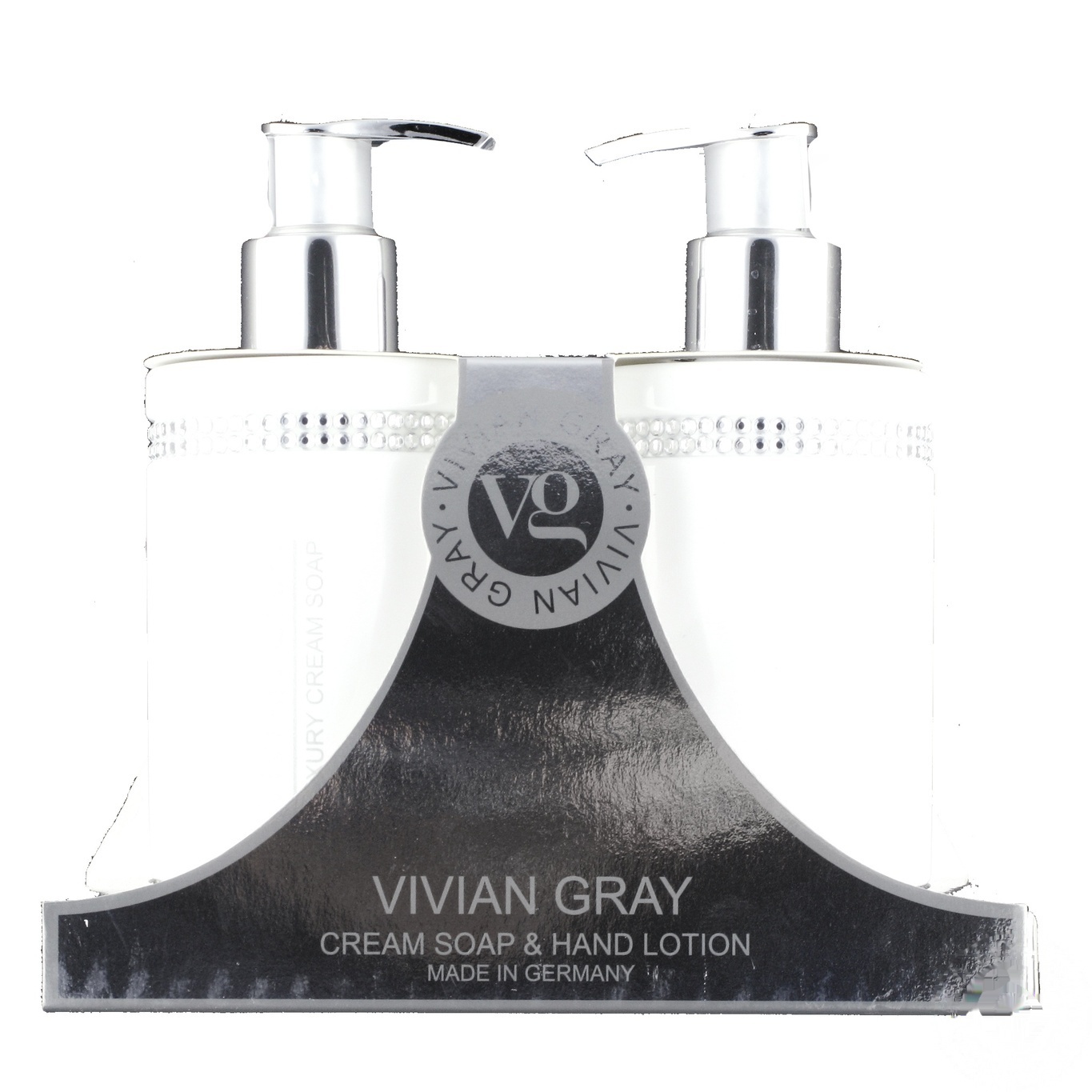 

Набор для рук Vivian Gray White Crystal Крем-мыло 250мл & Лосьон 250мл