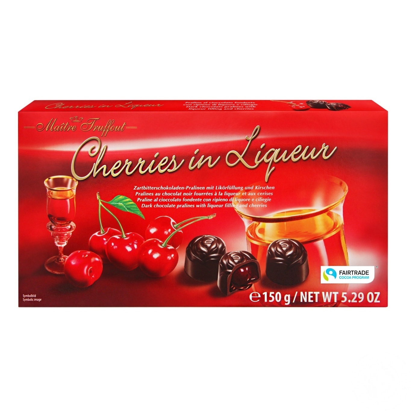 

Конфеты Maitre Truffout вишня в ликере 150г