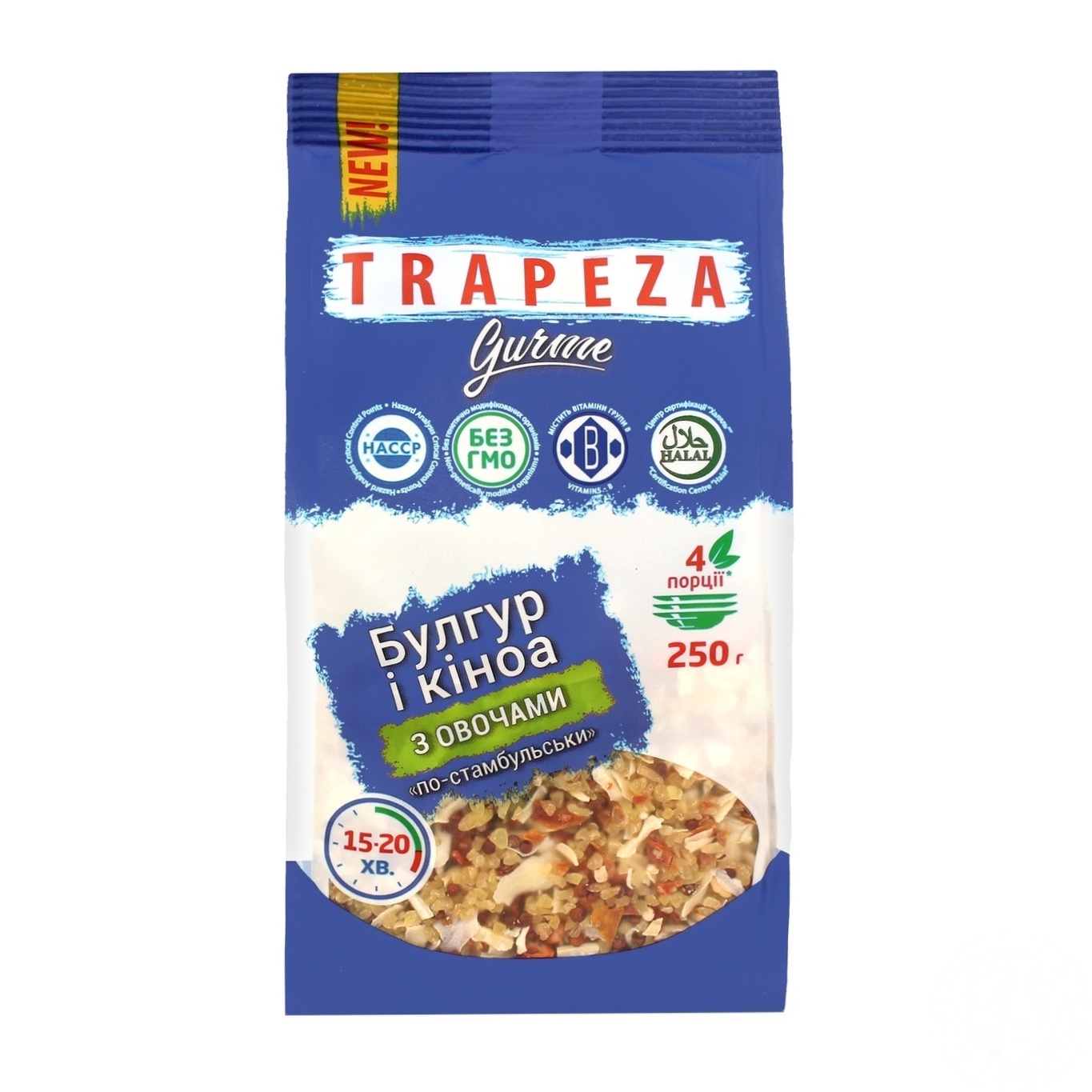 

Булгур Trapeza с киноа и овощами 250г