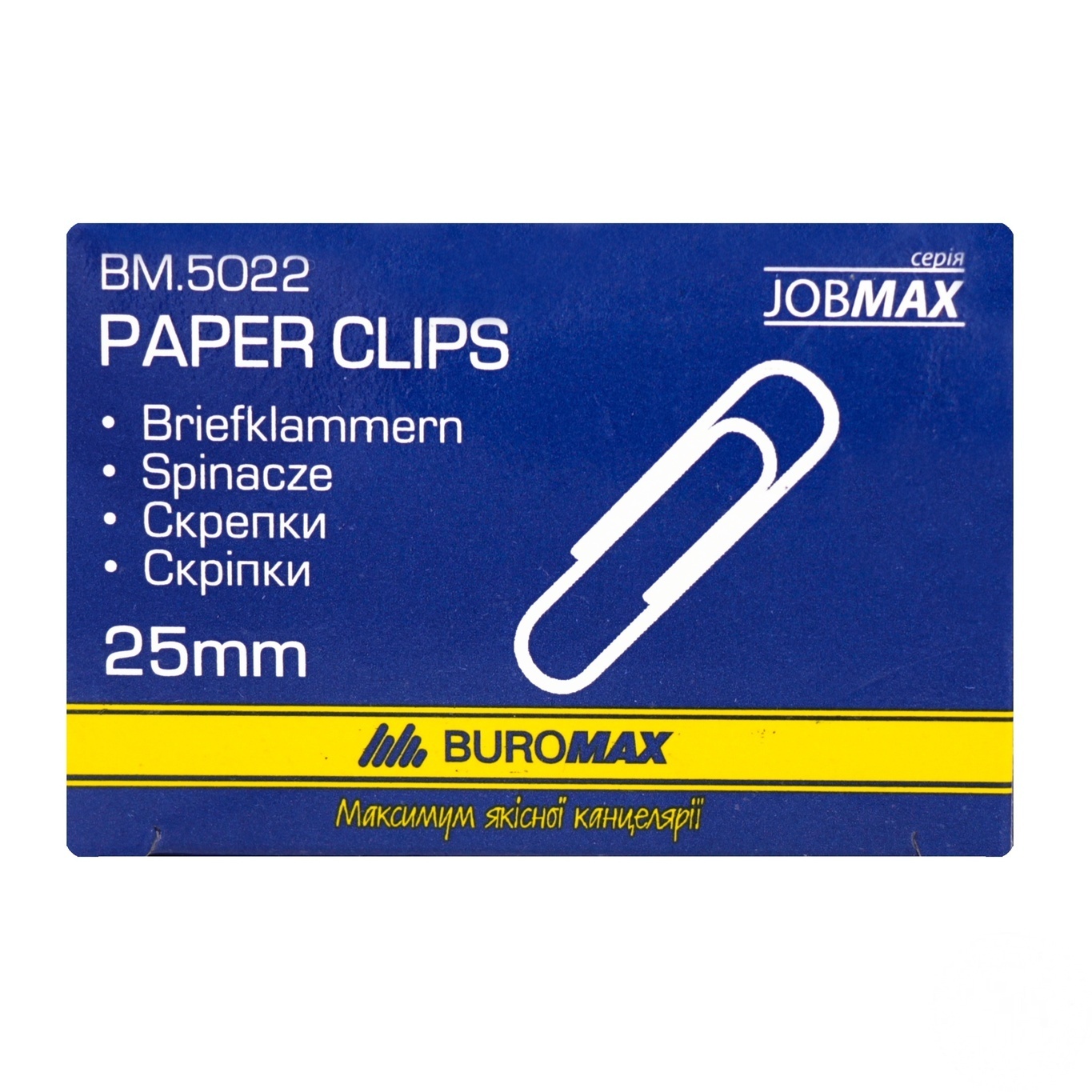 

Скрепки Buromax BM.5022 оцинкованные 25мм 100шт