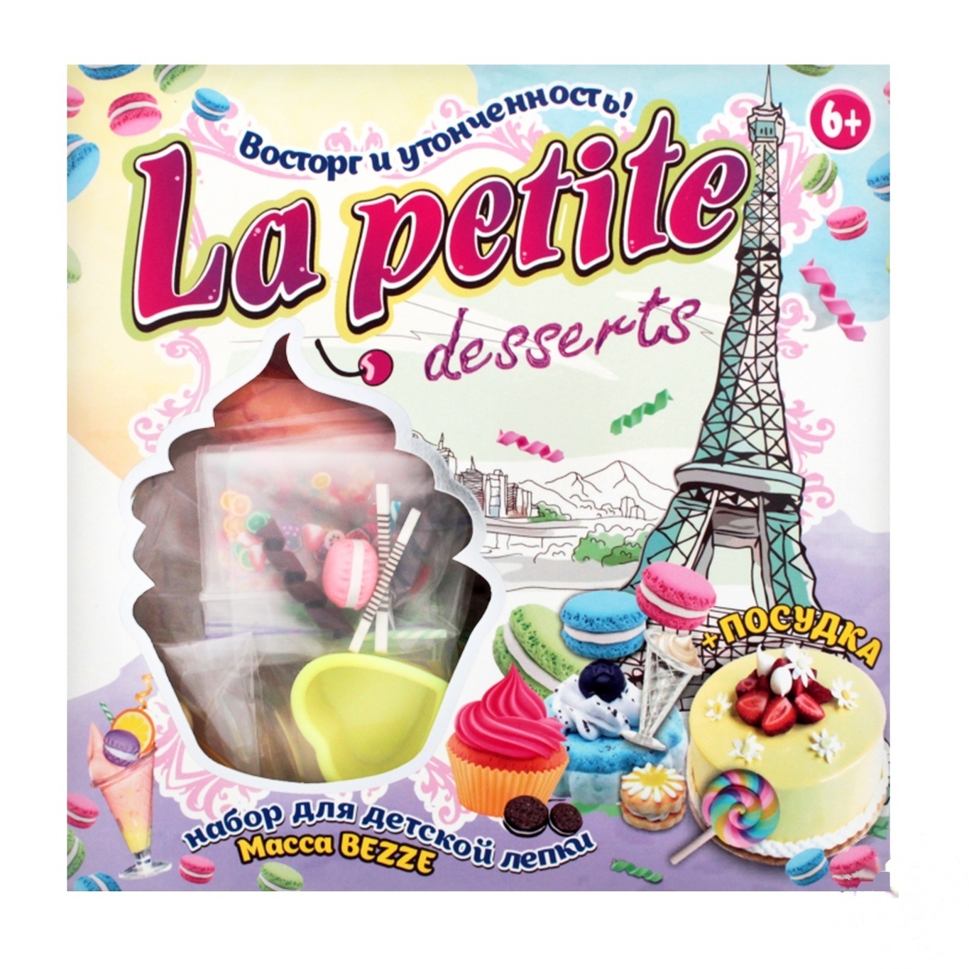 

Набор теста для лепки Strateg La Petite desserts 71311 12 элементов
