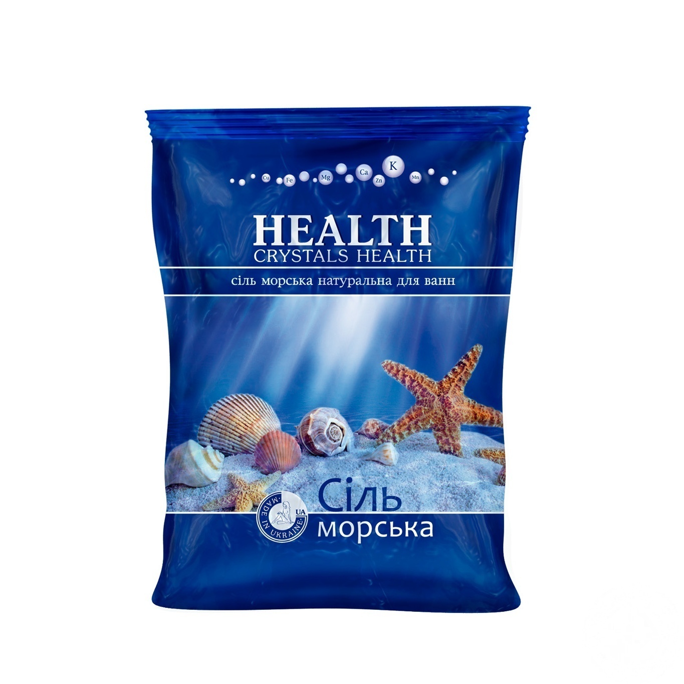 

Соль морская для ванн Сrystals Health натуральная 1кг