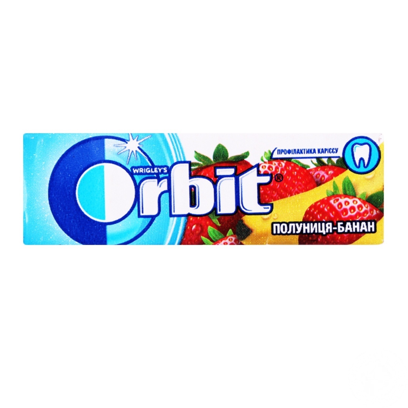 

Резинка жевательная Orbit клубника-банан 14г