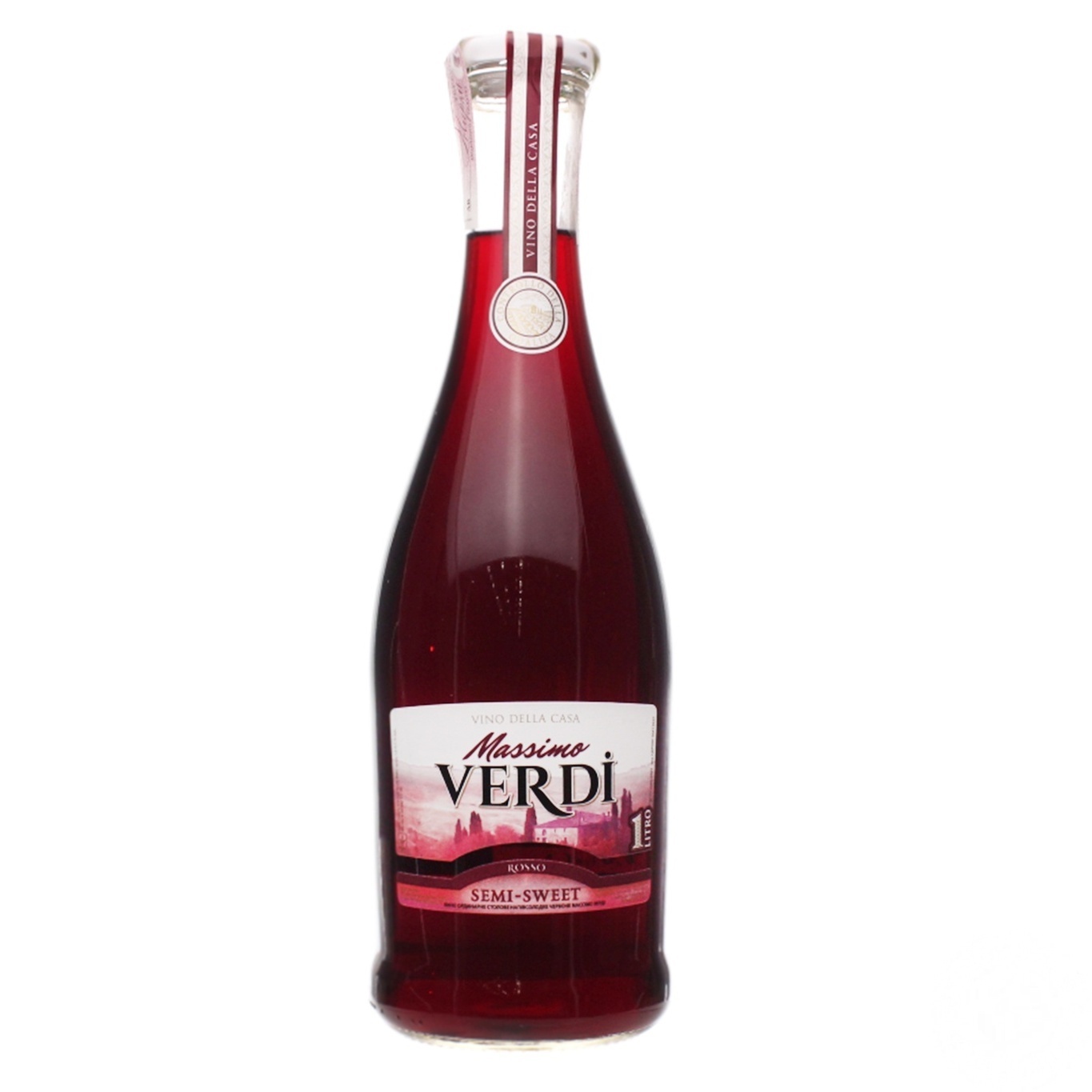 

Вино Massimo Verdi Rosso Medium Sweet красное полусладкое 13% 1л