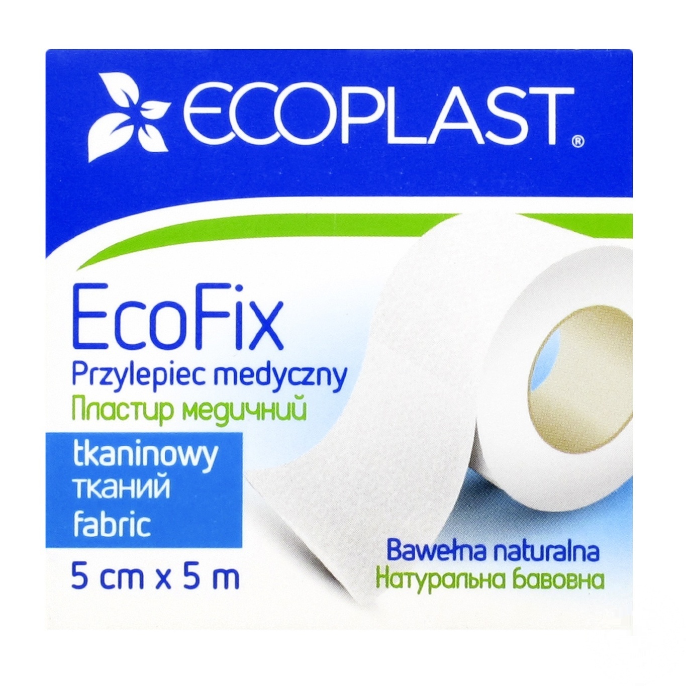 

Пластырь Ecoplast EcoFix медицинский тканый 5смx5м