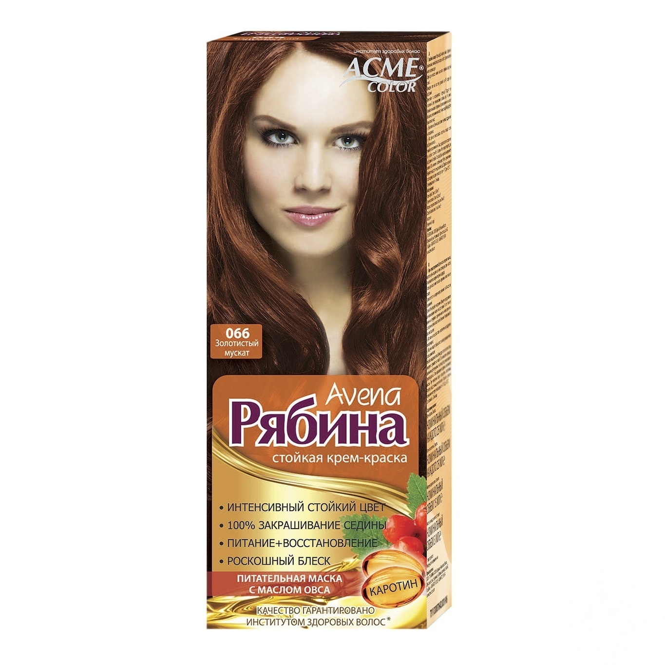 

Крем-краска для волос Acme Color Рябина Avena №066 Золотой мускат