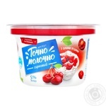 Десерт сирковий Точно молочно! Вишня з джемом 5% 180г
