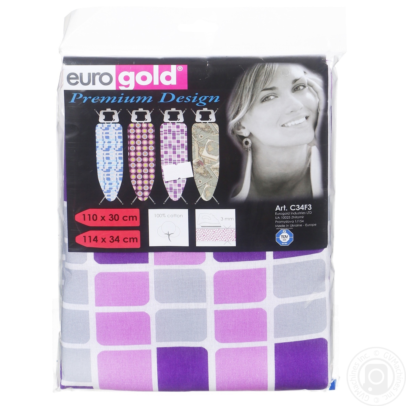 

Чехол Eurogold для гладильной доски 114х34см