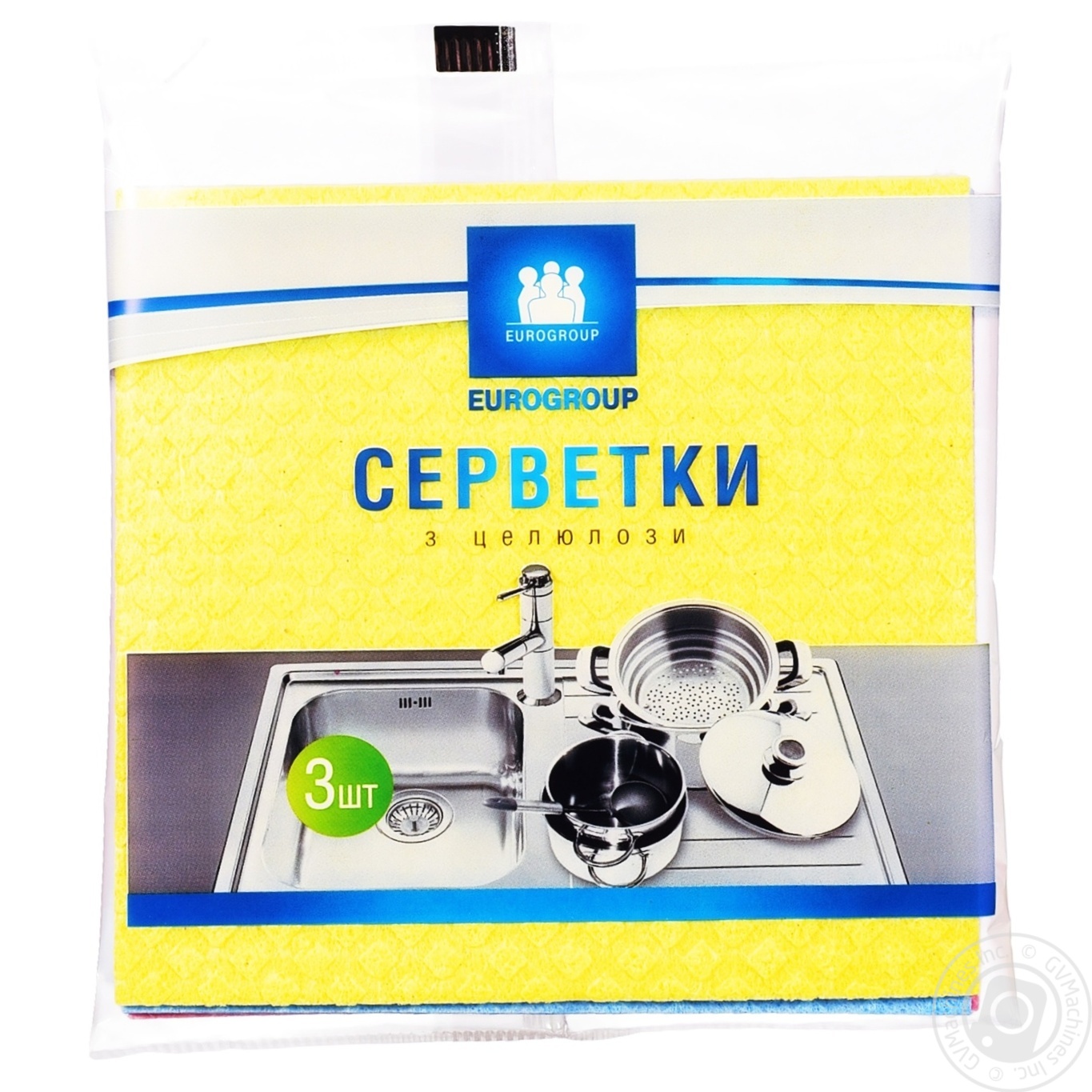 

Серветка целюлозна Еврогруп 3 шт.