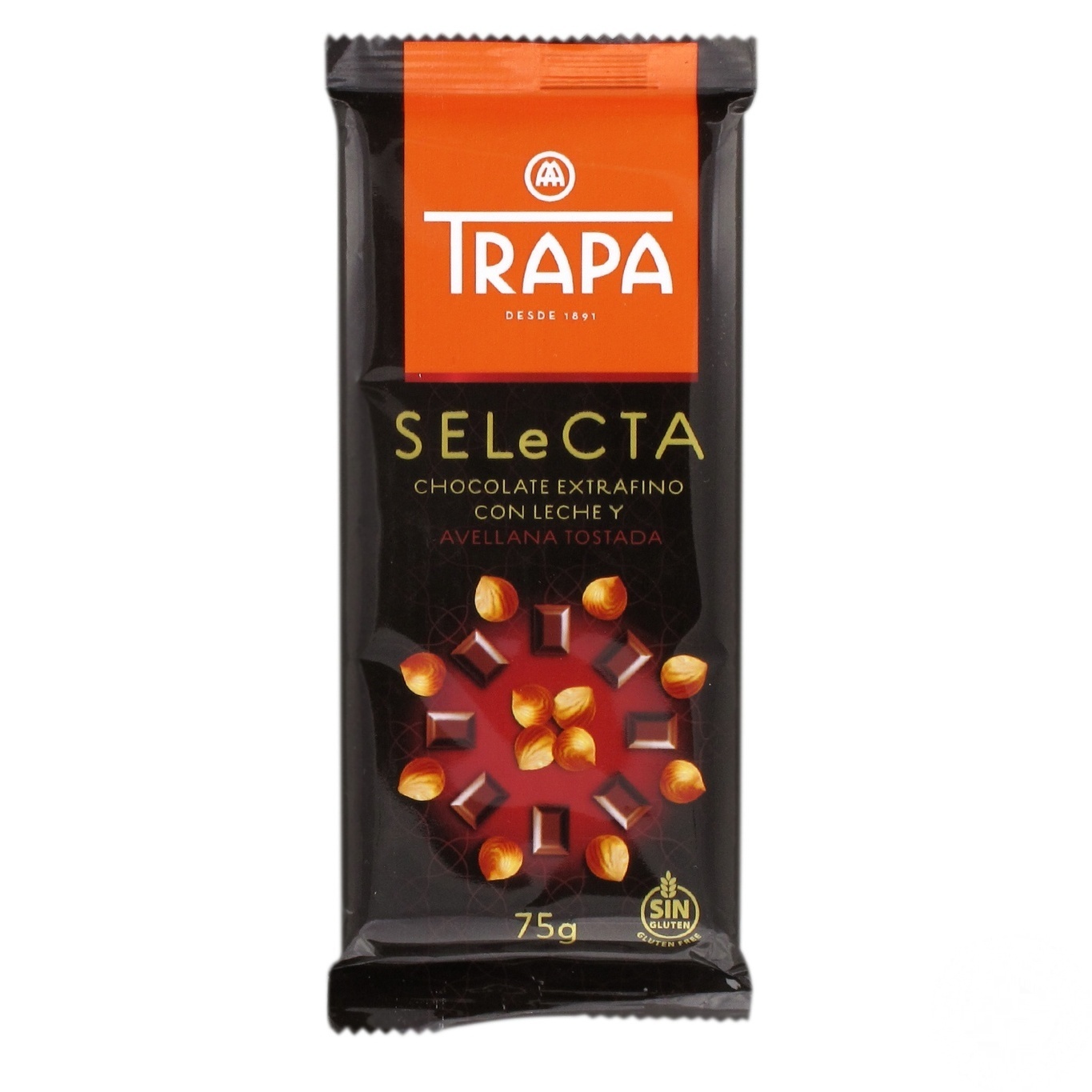 

Шоколад TRAPA Selecta молочный с фундуком 75g