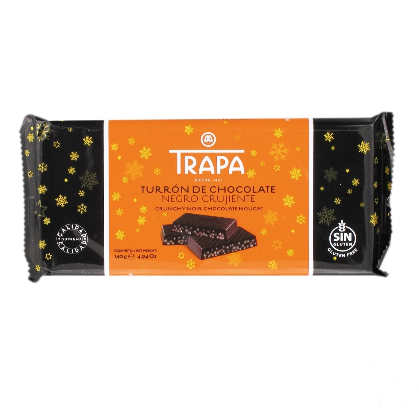 

Туррон Trapa хрустящий темный шоколад с возд. рис 140g