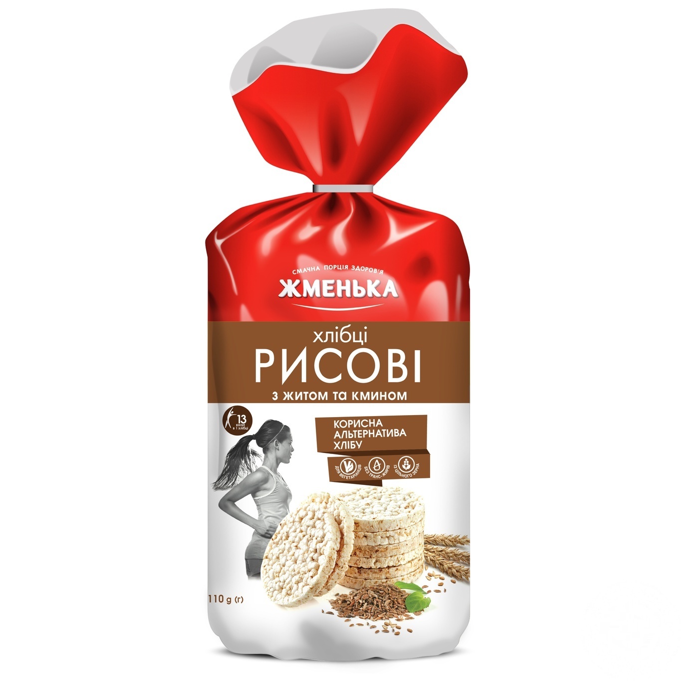 

Хлебцы рисовые Жменька с рожью и тмином 110г