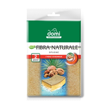 Губки кухонні Domi фібра 2шт - купити, ціни на ULTRAMARKET - фото 1