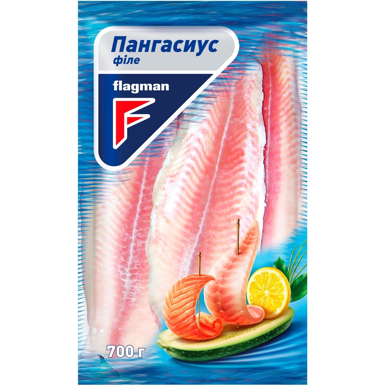 

Филе пангасиуса Флагман замороженное без кожи 700г