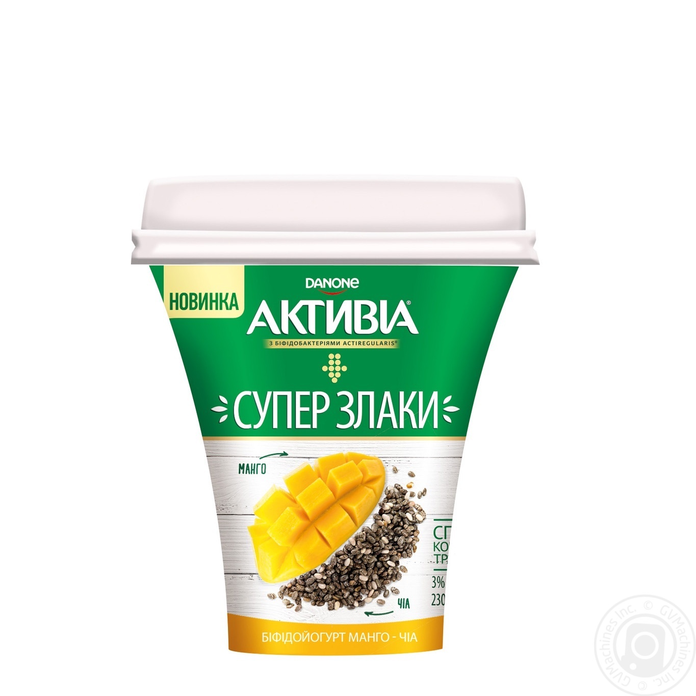 

Бифидойогурт Активиа Манго-чиа 3% 230г