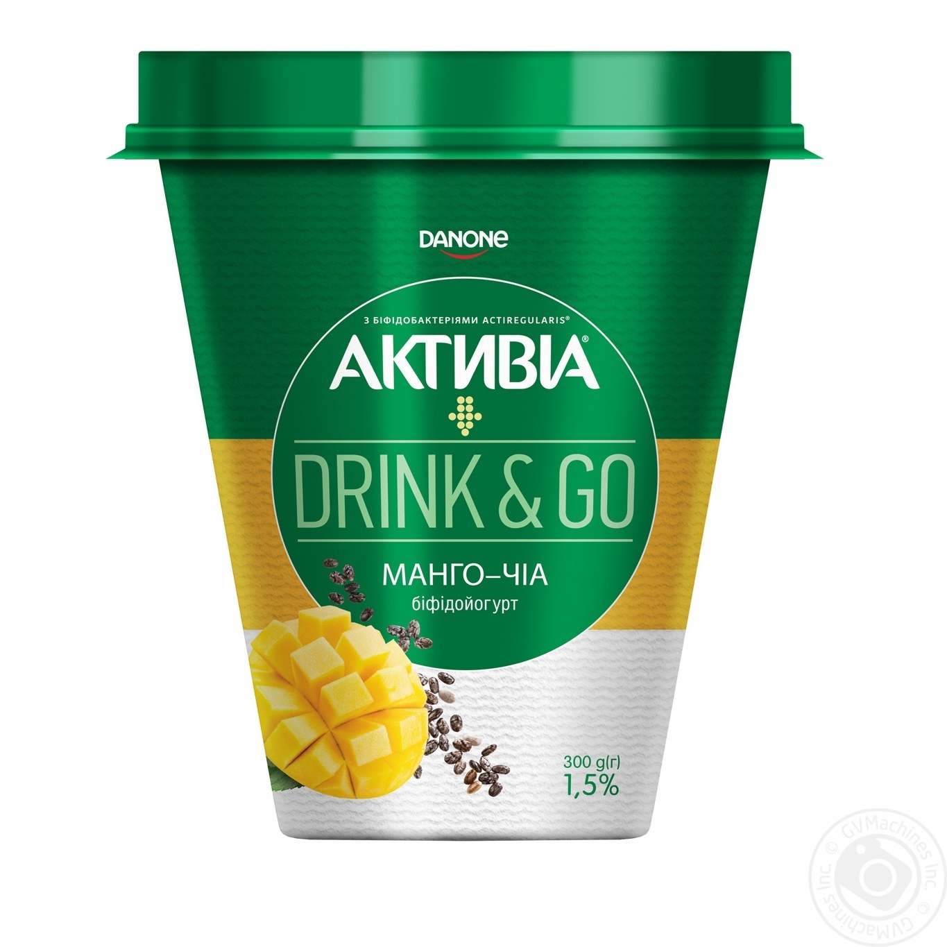 

Бифидойогурт Danone Активиа Drink&Go Манго-Чиа питьевой 1,5% 300г
