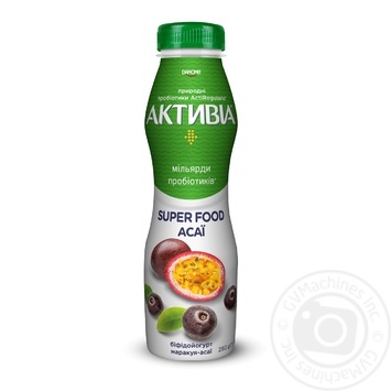 Біфідойогурт Активіа Маракуя-асаї питний 1,5% 290г - купити, ціни на Чудо Маркет - фото 1