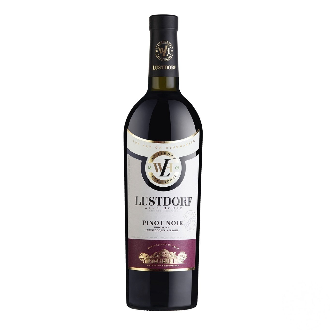 

Вино Lustdorf Premium Pinot Noir красное полусладкое 9-13% 0,75л