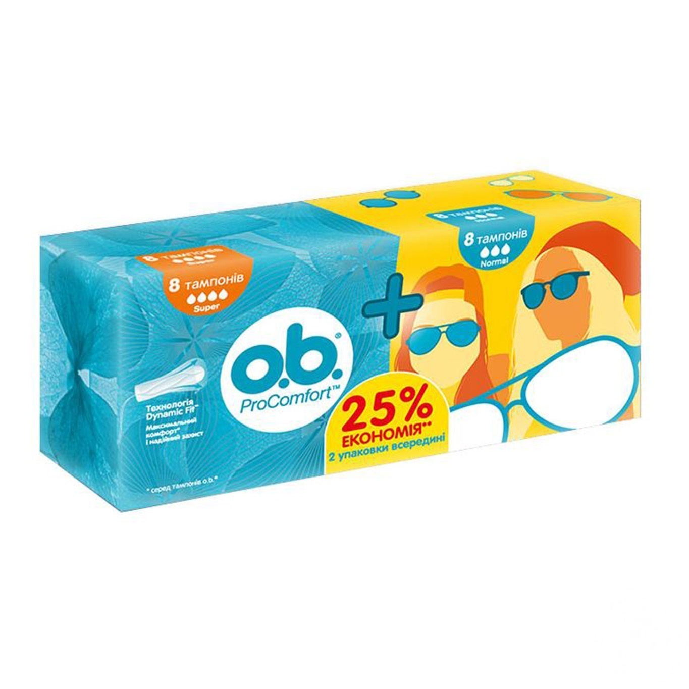 

Тампоны O.B. ProComfort Super 8шт + Normal 8шт