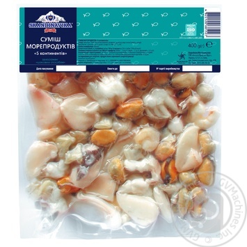 Skandinavika 5 Continents Boiled-Frozen Seafood Mix 400g - buy, prices for Auchan - photo 3