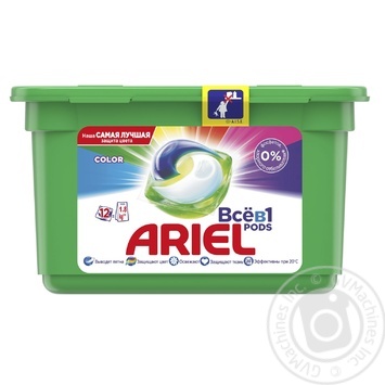 Капсули для прання Ariel PODS Color автомат 12шт 27г